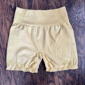 Gymshark Women's Vital Seamless 2.0 Shorts Yellow XS/Small No Size Tag See Pics